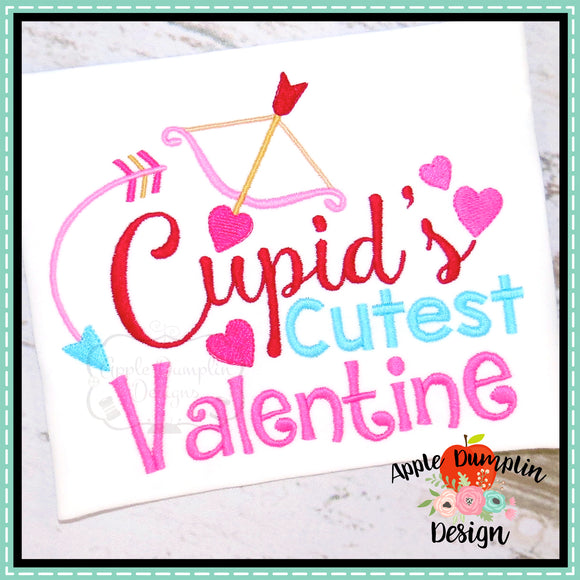 Cupid's Cutest Valentine Embroidery Design