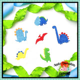 Set of 6 Dinosaur Mini Embroidery Designs