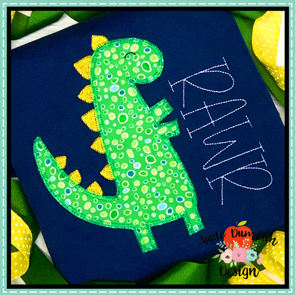 Dinosaur 1 Zigzag Applique Design