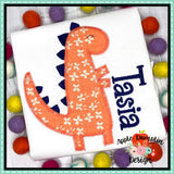 Dinosaur 1 Zigzag Applique Design