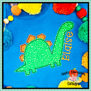 Dinosaur 4 Bean Stitch Applique Design