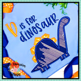 Dinosaur 4 Satin Applique Design