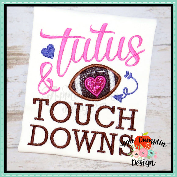 Tutus and Touchdowns Applique Design