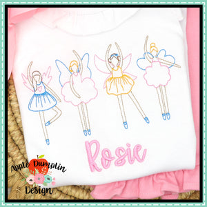 Fairies Outline Embroidery Design