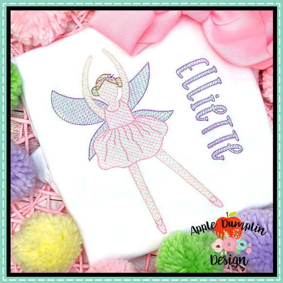 Fairy Sketch Embroidery Design