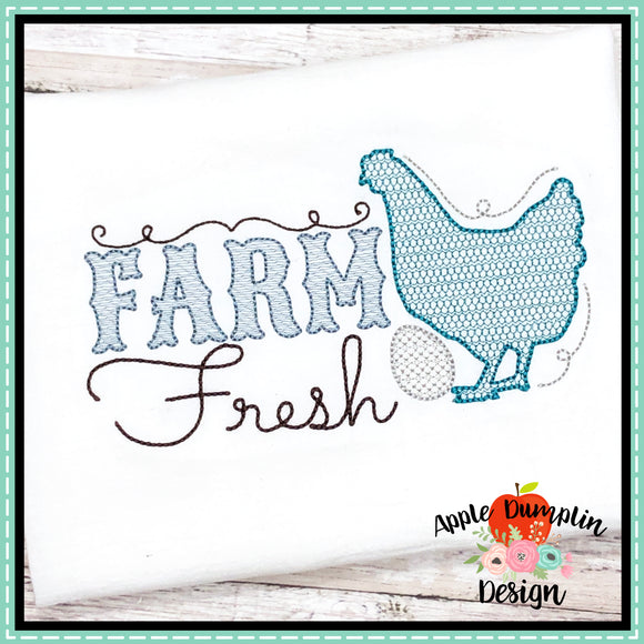Farm Fresh Embroidery Design