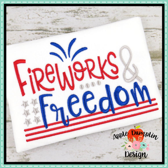 Fireworks and Freedom Embroidery Design