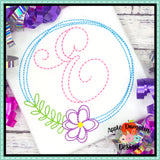 Flower Wreath Embroidery Design