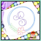 Flower Wreath Embroidery Design