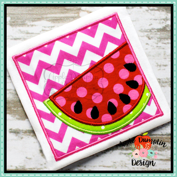 Watermelon with Frame Applique Design