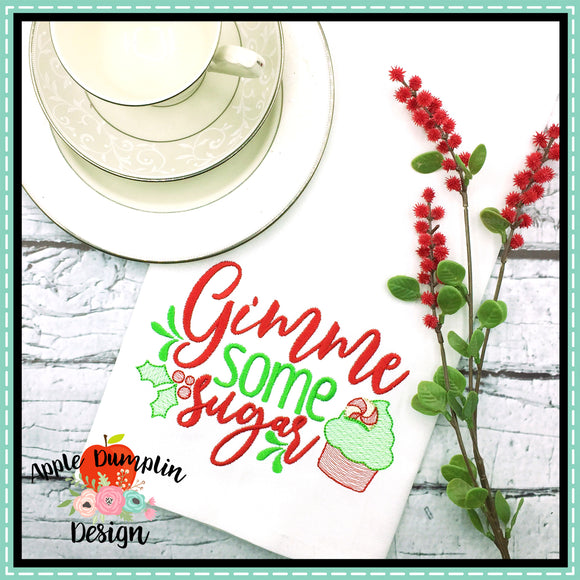 Gimme Some Sugar Sketch Embroidery Design