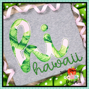 Hawaii Bean Stitch Applique Design