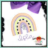 Halloween Rainbow Sketch Embroidery Design
