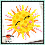 Happy Sun Applique Design