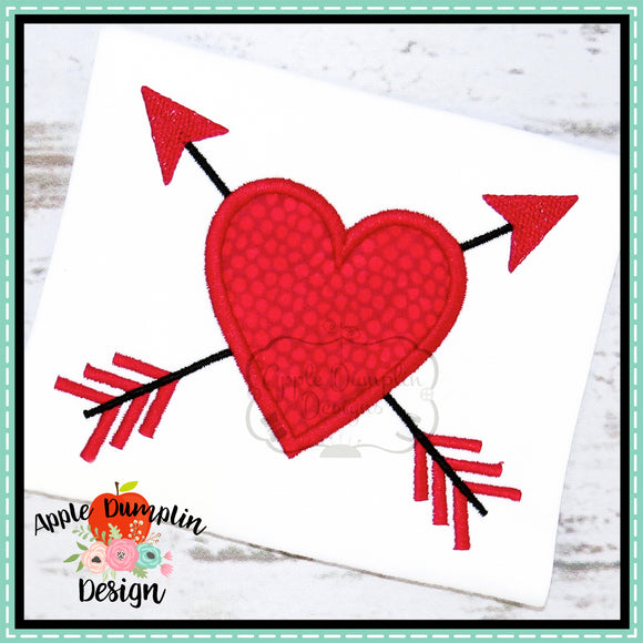 Heart with Arrows Applique Design