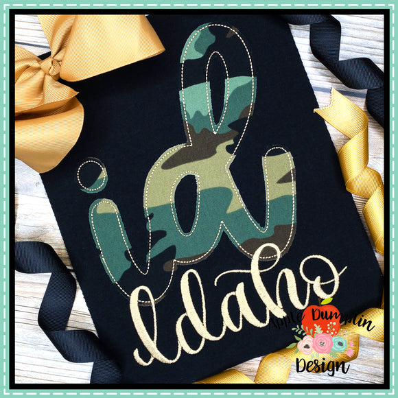 Idaho Bean Stitch Applique Design