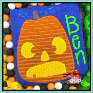 Jack O Lantern Zigzag Applique Design