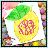 Lemon Bean Stitch Applique Design