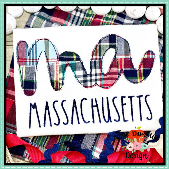 Massachusetts Bean Stitch Applique Design