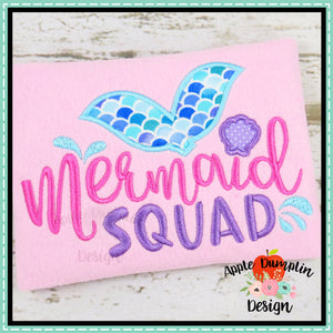 Mermaid Squad Applique Design