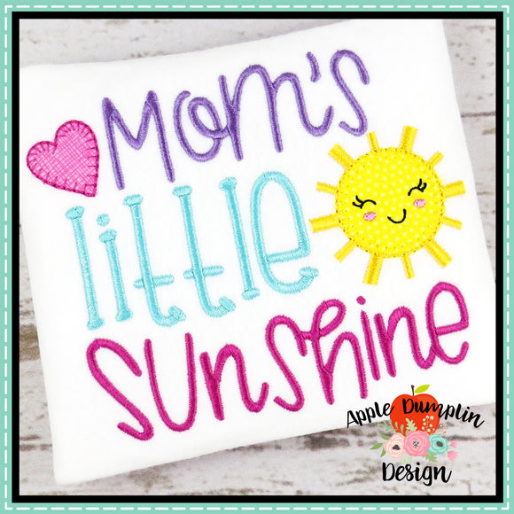 Mom's Little Sunshine Blanket Stitch  Applique Design
