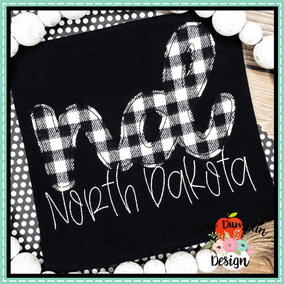 North Dakota Bean Stitch Applique Design