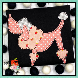 Poodle Bean Stitch Applique Design