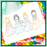 Princesses #1 Embroidery Design