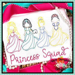 Princesses #1 Embroidery Design