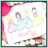 Princesses #1 Embroidery Design