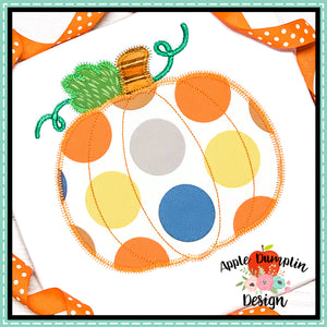 Pumpkin Zigzag Applique Design