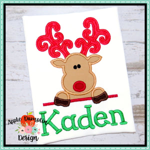 Christmas Reindeer Applique Design