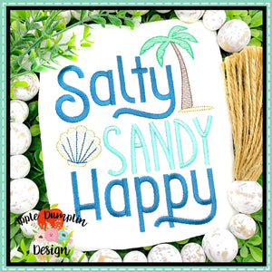 Salty Sandy Happy Sketch Embroidery Design