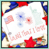 Scribble 4th of July Trio Embroidery Design