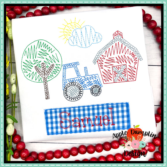 Scribble Farm Embroidery Design