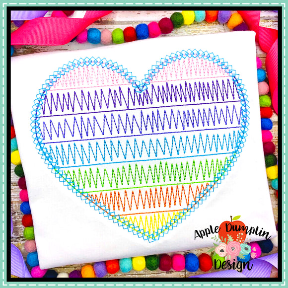Scribble Heart Embroidery Design