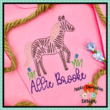 Scribble Horse Embroidery Design
