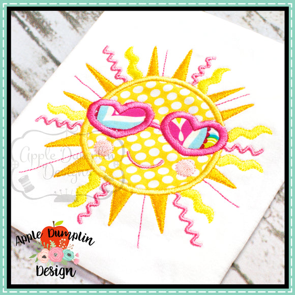 Shining Summer Sun Applique Embroidery Design