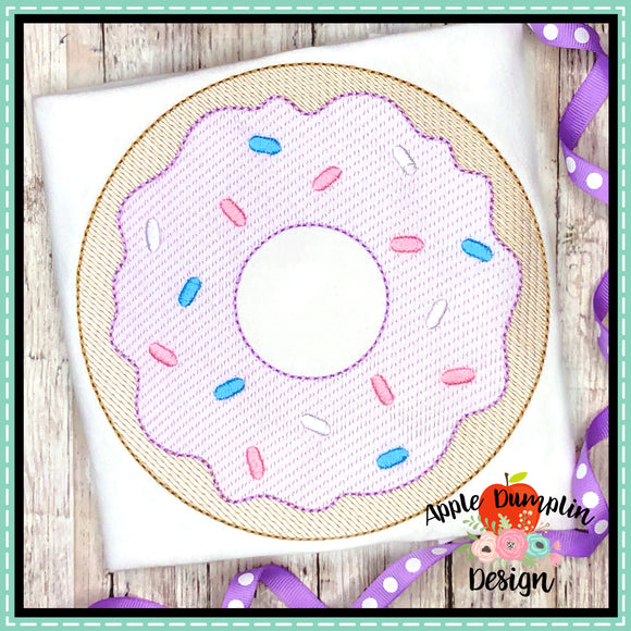 Donut Sketch Embroidery Design
