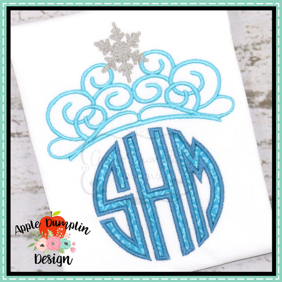 Snowflake Tiara Embroidery Design