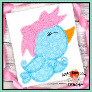 Spring Bird Zigzag Applique Design