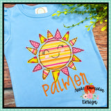 Sun Bean Stitch Applique Design