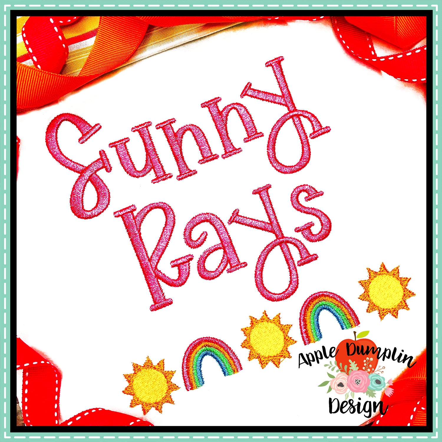 Sunny Rays Logo Sunny Rays Embroidery Alphabet + 2 Minis – Apple Dumplin Design