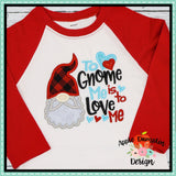 To Gnome Me is to Love Me Applique Design