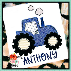 Tractor Bean Stitch Applique Design