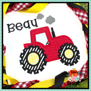 Tractor Satin Applique Design