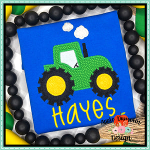 Tractor Zigzag Applique Design