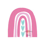 Rainbow Hearts Sketch Embroidery Design