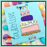 Whimsy Cake 1 Bean Stitch Applique Design