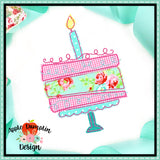 Whimsy Cake 2 Bean Stitch Applique Design